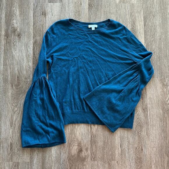 Leith Bell Sleeve Sweater Deep Teal Size XS - Picture 1 of 5